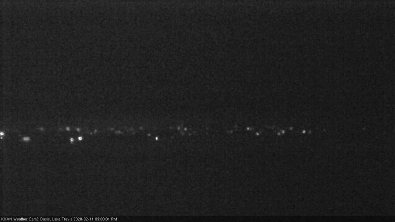 Lake Travis webcam, February 11, 2020 9:00 PM CT