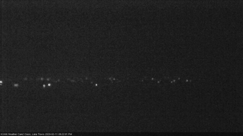 Lake Travis webcam, February 11, 2020 9:25 PM CT