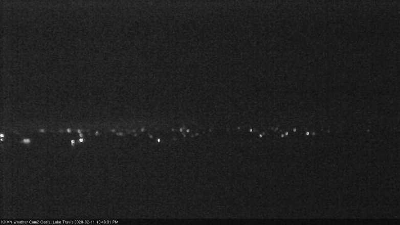 Lake Travis webcam, February 11, 2020 10:45 PM CT