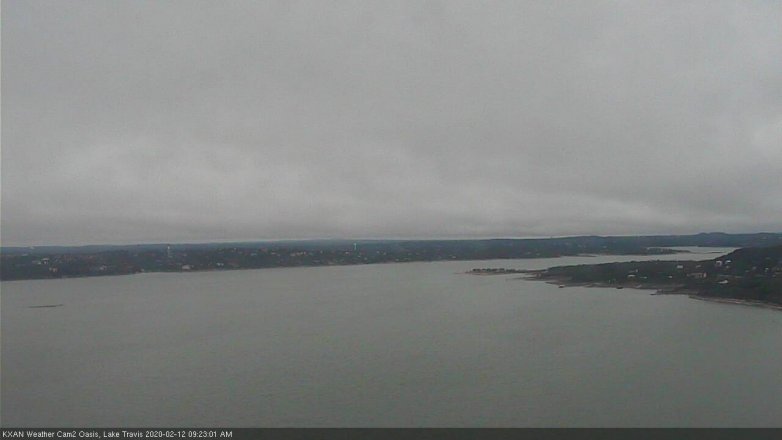 Lake Travis webcam, February 12, 2020 9:25 AM CT