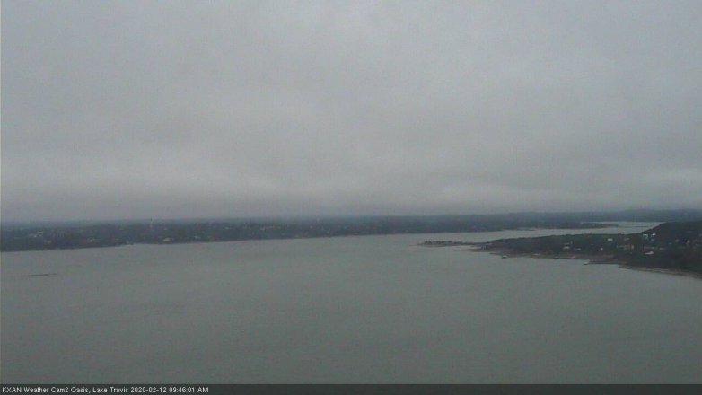Lake Travis webcam, February 12, 2020 9:45 AM CT