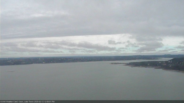 Lake Travis webcam, February 12, 2020 12:00 PM CT