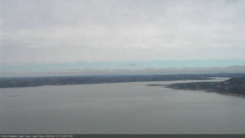 Lake Travis webcam, February 12, 2020 12:25 PM CT