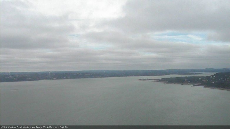 Lake Travis webcam, February 12, 2020 1:25 PM CT