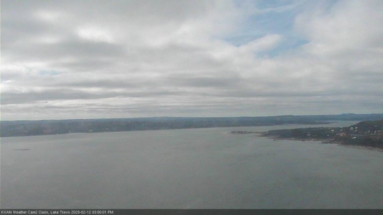 Lake Travis webcam, February 12, 2020 3:00 PM CT