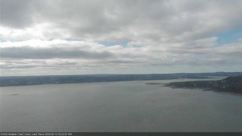 Lake Travis webcam, February 12, 2020 3:25 PM CT