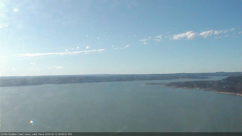 Lake Travis webcam, February 12, 2020 4:00 PM CT