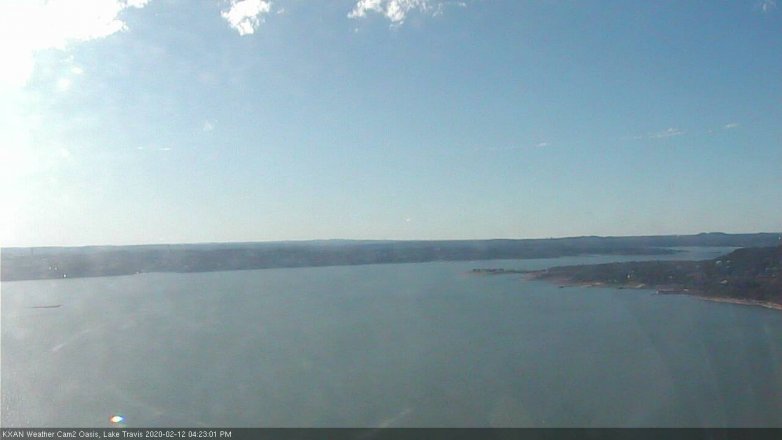 Lake Travis webcam, February 12, 2020 4:25 PM CT