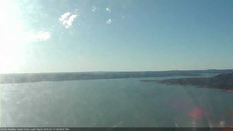 Lake Travis webcam, February 12, 2020 4:45 PM CT