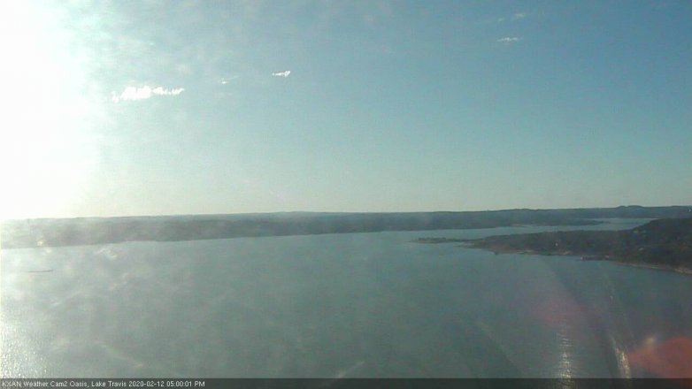 Lake Travis webcam, February 12, 2020 5:00 PM CT