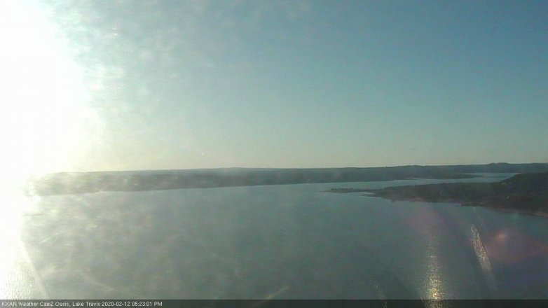 Lake Travis webcam, February 12, 2020 5:25 PM CT