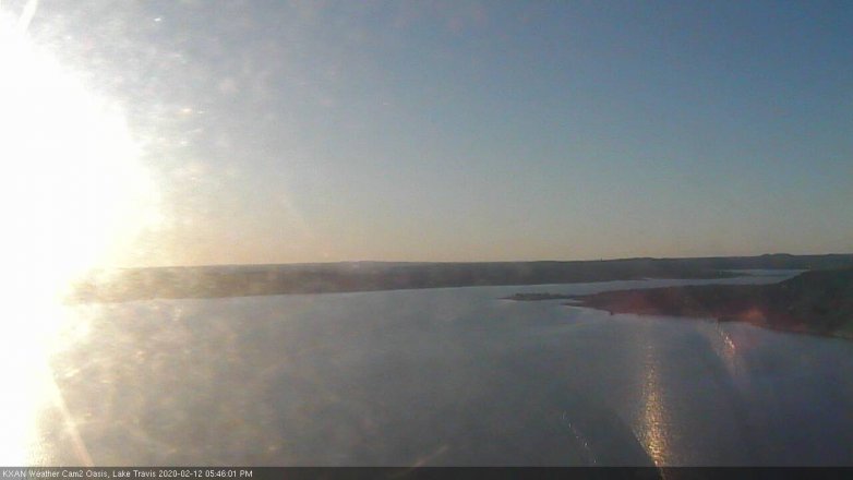 Lake Travis webcam, February 12, 2020 5:45 PM CT
