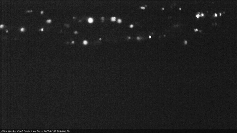Lake Travis webcam, February 12, 2020 8:00 PM CT