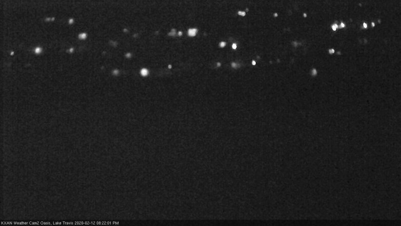 Lake Travis webcam, February 12, 2020 8:25 PM CT