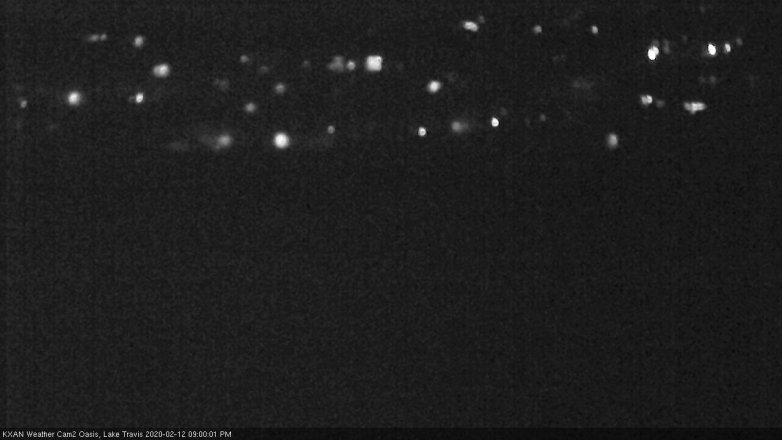 Lake Travis webcam, February 12, 2020 9:00 PM CT