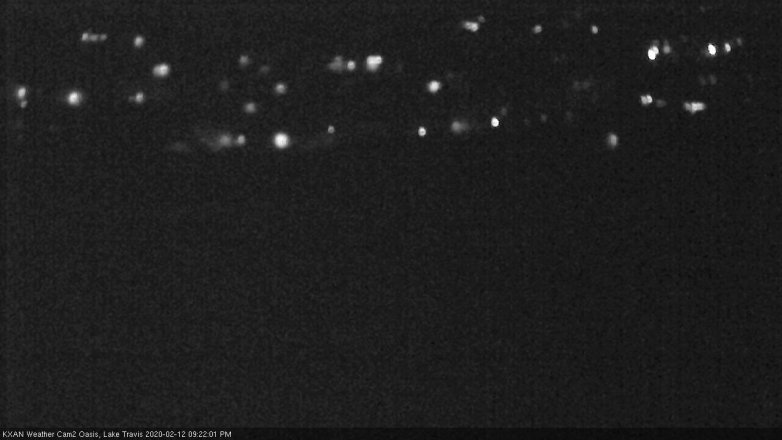 Lake Travis webcam, February 12, 2020 9:25 PM CT