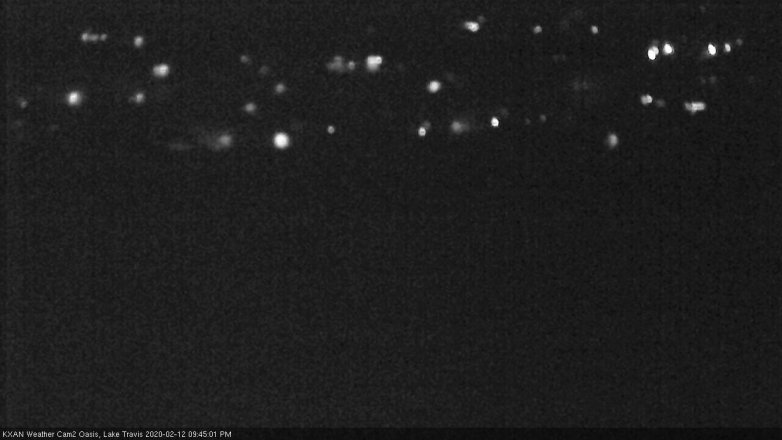 Lake Travis webcam, February 12, 2020 9:45 PM CT