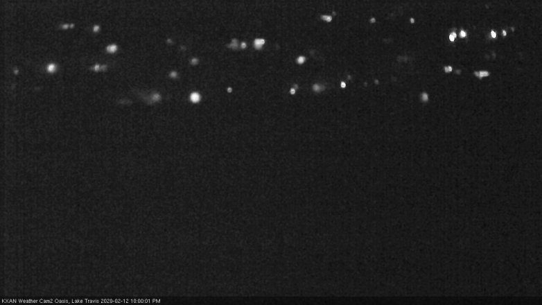 Lake Travis webcam, February 12, 2020 10:00 PM CT