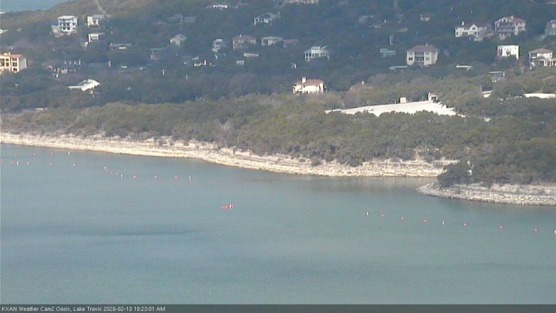 Lake Travis webcam, February 13, 2020 10:25 AM CT