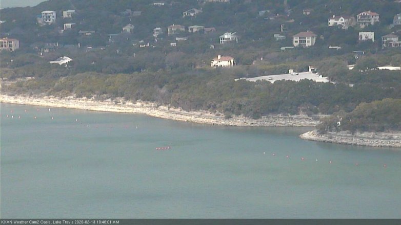 Lake Travis webcam, February 13, 2020 10:45 AM CT