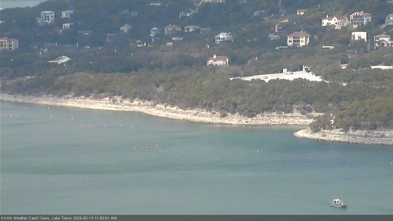 Lake Travis webcam, February 13, 2020 11:00 AM CT