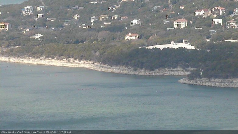 Lake Travis webcam, February 13, 2020 11:25 AM CT