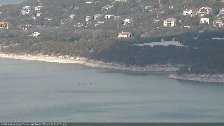 Lake Travis webcam, February 13, 2020 11:45 AM CT