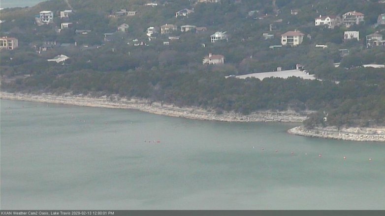 Lake Travis webcam, February 13, 2020 12:00 PM CT