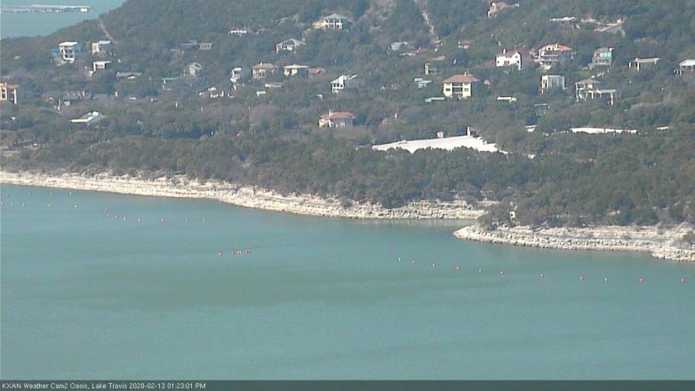 Lake Travis webcam, February 13, 2020 1:25 PM CT