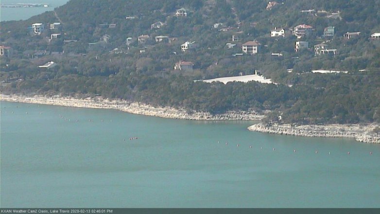Lake Travis webcam, February 13, 2020 2:45 PM CT