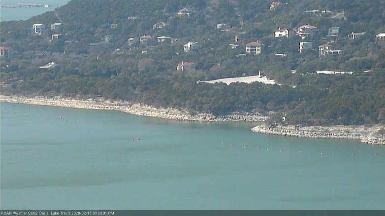 Lake Travis webcam, February 13, 2020 3:00 PM CT