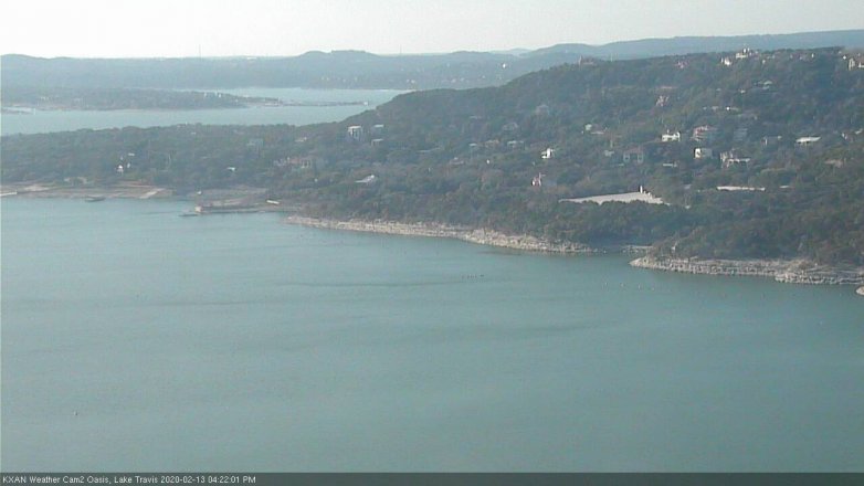 Lake Travis webcam, February 13, 2020 4:25 PM CT
