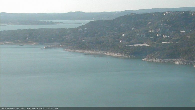 Lake Travis webcam, February 13, 2020 4:45 PM CT