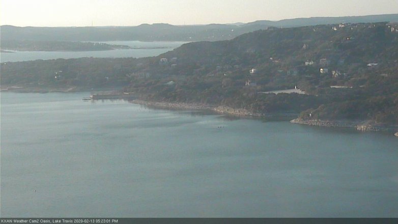 Lake Travis webcam, February 13, 2020 5:25 PM CT