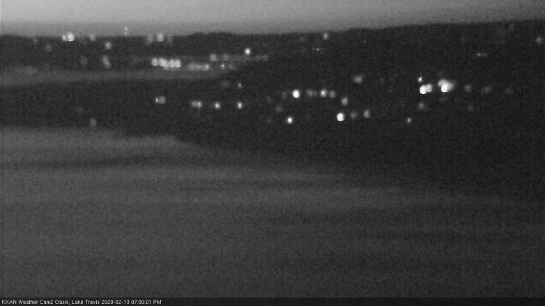 Lake Travis webcam, February 13, 2020 7:00 PM CT