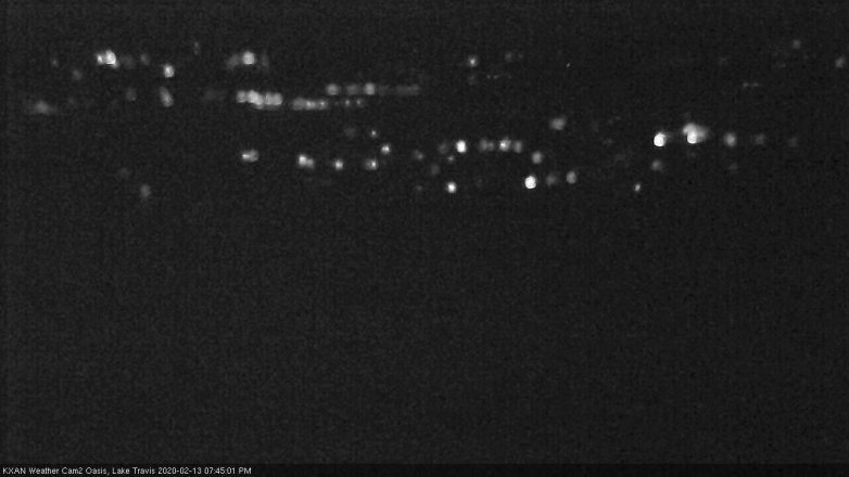 Lake Travis webcam, February 13, 2020 7:45 PM CT