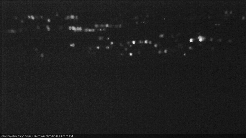 Lake Travis webcam, February 13, 2020 8:25 PM CT