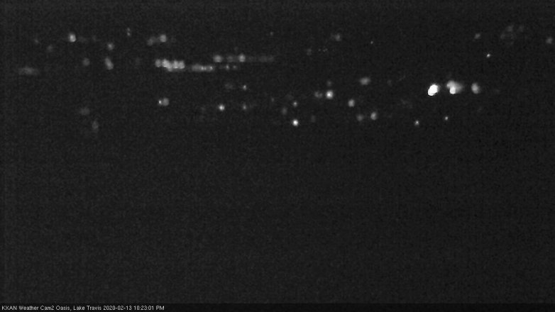 Lake Travis webcam, February 13, 2020 10:25 PM CT