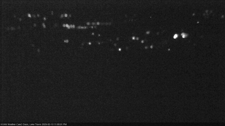 Lake Travis webcam, February 13, 2020 11:00 PM CT