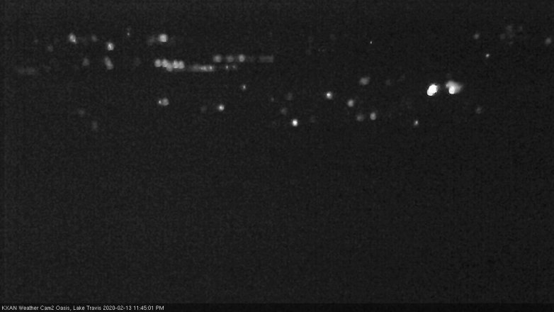 Lake Travis webcam, February 13, 2020 11:45 PM CT