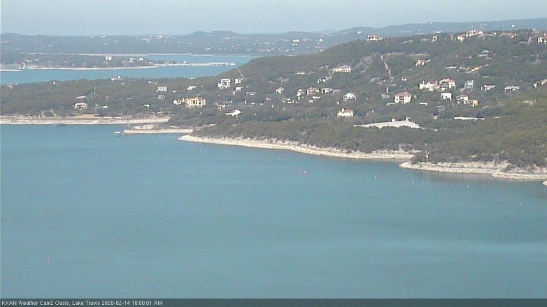 Lake Travis webcam, February 14, 2020 10:00 AM CT