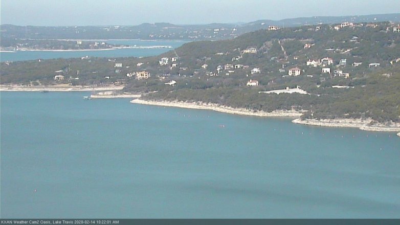 Lake Travis webcam, February 14, 2020 10:25 AM CT