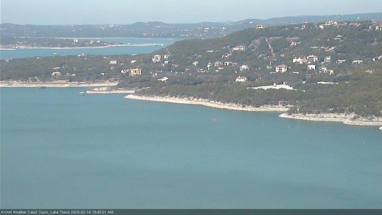 Lake Travis webcam, February 14, 2020 10:45 AM CT