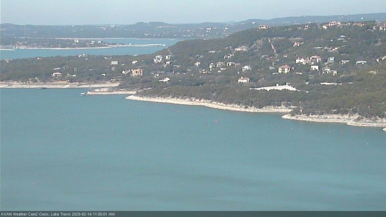 Lake Travis webcam, February 14, 2020 11:00 AM CT