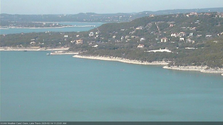 Lake Travis webcam, February 14, 2020 11:25 AM CT