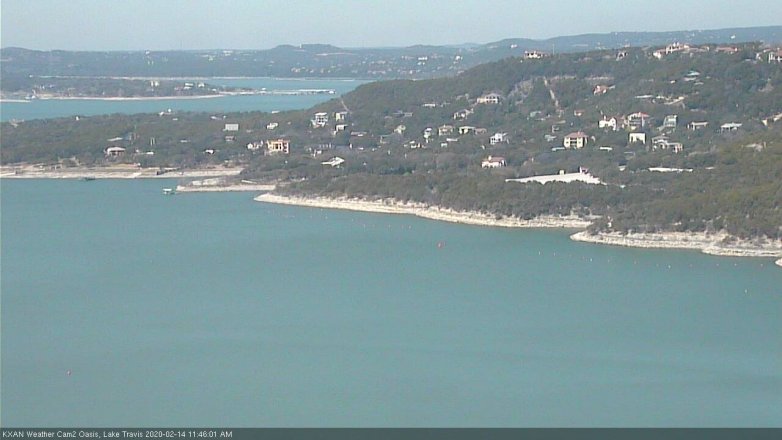 Lake Travis webcam, February 14, 2020 11:45 AM CT