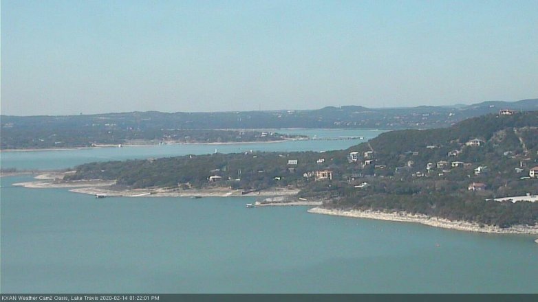 Lake Travis webcam, February 14, 2020 1:25 PM CT