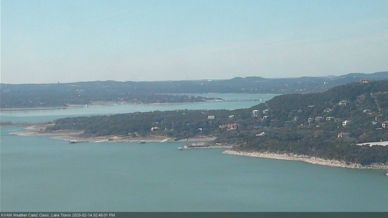 Lake Travis webcam, February 14, 2020 2:45 PM CT