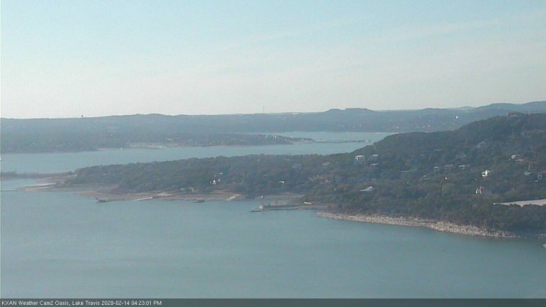 Lake Travis webcam, February 14, 2020 4:25 PM CT