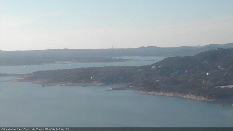 Lake Travis webcam, February 14, 2020 5:00 PM CT